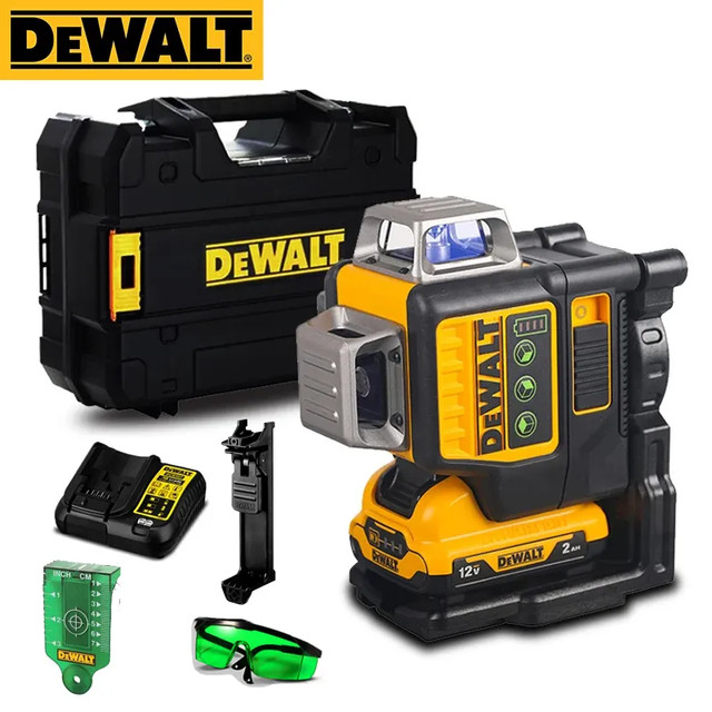 [خصم لفترة محدودة 50%] مستوى الليزر DeWalt ذو 16 خطًا DW089LG: بطارية 4.0AH*2 + شاحن سريع + صندوق تخزين الأدوات، رؤية 120 مترًا في الضوء الساطع، ليزر أخضر فائق