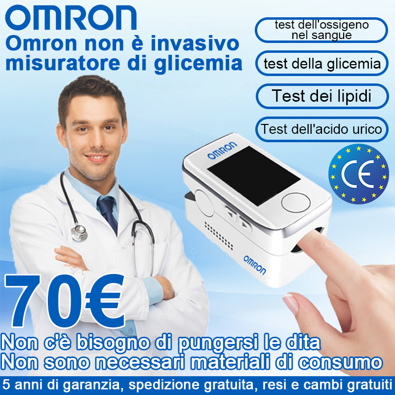 [Importato dal Giappone] Misuratore di glicemia Omron non invasivo ad alta precisione